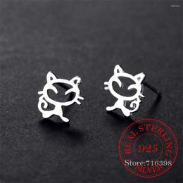 Hengst Ohrringe Drop Hypoallergenic Cat Cat Ohrring für Frauen 925 Sterling Silber Sterling-Silver-Jüdchen Pendientes