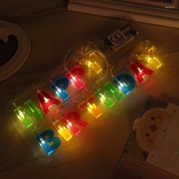 Strings 1.1M 1.3M Happy Birthday Merry Christmas LED Fairy String Lights Holiday Lighting For Party Indoor Decoration Battery