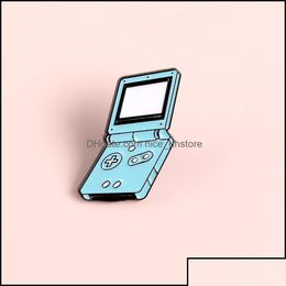 Pins Brooches Pins Jewelry Handheld Game Console Pin Blue Hine Brooch Soft Enamel For Women Men Cartoon Badge P Bdehome Othz2