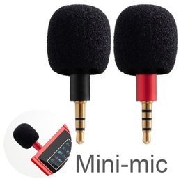 Portable Mini Microphone Mic 3.5mm Aux 4 Pole Metal Capacitance Microphone for Mobile Phone Computer Laptop PC Recording