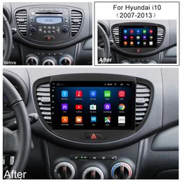 Android Car Video Stereo 2 Din 9 inch Capacitive Touch Screen NO DVD Player GPS Navigation Wifi Bluetooth USB for HYUNDAI I10 2010-2013