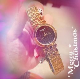 Popular Small Clock Wristwatches Women Stainless Steel Belt quartz movement crime vintage retro set watch feature Christmas gift