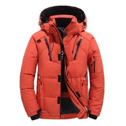 Men's Down Parkas High Quality Jacket Male Winter Men White Duck Hooded Outdoor Thick Warm Padded Snow Coat Oversize M-4XL 220922