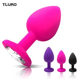 Anal Toys Silicone Anal Plug Butt Plug Bullet Vibrator for Women Men Prostate Massager Soft Different Size Gay Anal Sex Toys for Adults 220922