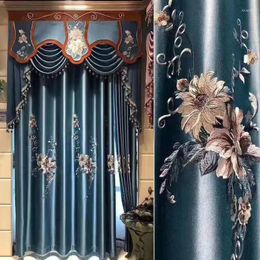 Curtain 2022 High-precision Imitation Bedroom Living Room Villa European-style Embroidered Fabric Product Customization