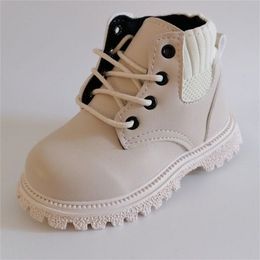 Boots Kids Leather Waterproof Children Sneakers Black Toddler Snow Girl WInter Shoe Boy 220921