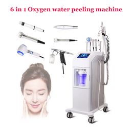 6 in 1 Oxygen Microdermabrasion Face Lift Radio Frequency Equipment body Skin Wrinkle lift RF hydrogen water peeling beauty care