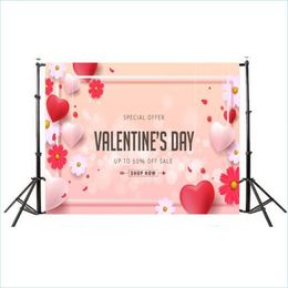 Party Decoration Wall Studio Valentines Background Prop Screen Po Backdrop Non-Fading Table Art Cloth Decorative A Nerdsropebags500Mg Dhjty