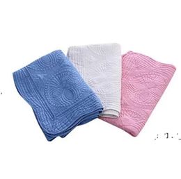 23 Colors Baby Blanket Toddler Pure Cotton Embroidered Infant Ruffle Quilt Swaddling Breathable Air Conditioning Blanket GCB15662