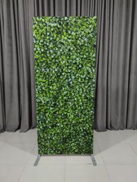 Party Decoration One Piece Green Grass And Light Gray Arch Backdrop With Tension Fabric Background