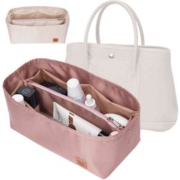 Bag Organiser Evening Bags Nylon Storage For H Garden Party 30 36 Travel Makeup bag Insert Liner Women's Handbag Inner Cosmetic Pouch Base 220922