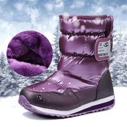 Stivali 30 gradi Russia Inverno Scarpe da bambino calde Moda Bambini impermeabili Ragazze Ragazzi Perfetto per bambini Accessori 220921