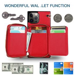 10 pieces Wallet Cell Phone Cases for iphone 11 12 13 14 pro Max XR XS 8 PLUS TPU and Leather cover