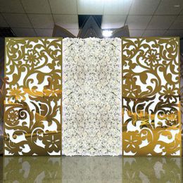 Party Decoration Fancy Rectangle Frame Flower Patterns Panel Gold And Silver In Available Wedding Backdrop For Event Decor.