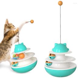 Cat Toys Pet Supplies Tumbler Funny Stick Light Ball Turntable