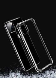 TPU Cell Phone Cases for iPhone 14 Plus Pro Max 13 12 11 Series XS XR Four-corner Airbag Anti-drop Precise Hole Position Cellphone Protective Case