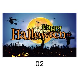 Halloween Banner Background Flags 90x150cm Horror Theme Party Decorations Lantern Pumpkin House Flag 37 Styles DHL Ship CPA4451