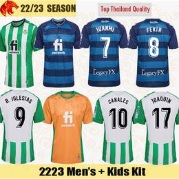 22 23 Real Betis Soccer Jerseys JUANMI B.IGLESIAS 2022 2023 JOAQUIN CANALES FEKIR Football Shirt ALEX MORENO WILLIAN J. Mens Jersey