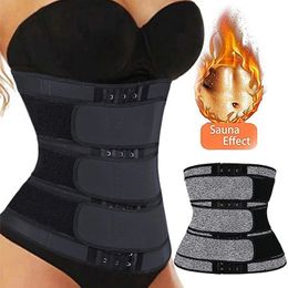 Waist Tummy Shaper Adjustable Hook wear Trainer Women Sauna Belt Weight Loss Cincher Body Control Strap Slimming Sweat 220922