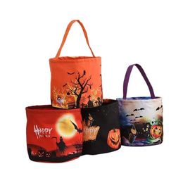 Halloween Baskets Glowing Pumpkin Bags Children's Candy Ghost Festival Bags Decorative Props RRB15826