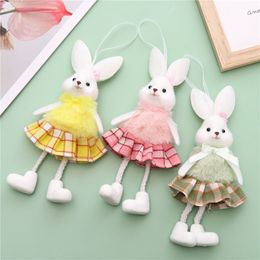 Other Festive Party Supplies 3pcs Easter Rabbit Elf Pendant Decoration Plush Bunny Hanging Ornaments Spring Home Decorations Kids Gifts 220922
