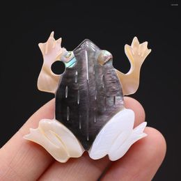 Pendant Necklaces Natural Shell The Mother Of Pearl Frog-Leaf Charms For Jewellery Making DIY Necklace Clothes Accessory