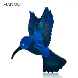 eagle shapes UK - Brooches Madrry Latest Blue Eagle Shape Brooch Unique Texture Acrylic Women Men Children Backpack Costume Scarf Decoration Jewelry