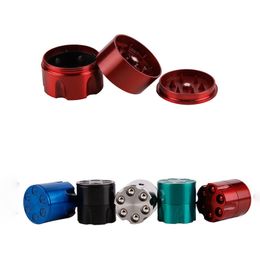 Smoking Accessories Colorful Travel 30mm 3layer SIx Shooter mini Bullet metal tobacco grinder for dry herb