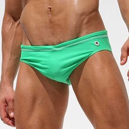 Men's Swimwear Sexy Man Swimming Briefs Solid Low Waist Bikini Swimwear Nylon Quick Dry Swimsuit Male Sport Beach Surfing Swimsuit Underwear J220913