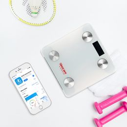 Body Weight Scales Sinocare Smart Fat Composition Bathroom Test 12 Date Mass BMI Health LED Display Bluetooth 220922