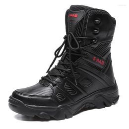 Boots High Quality Men's Military Leather Autumn And Winter Special Forces Desert Combat Tactical