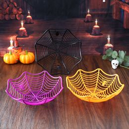 Other Festive Party Supplies Hallowee Candy Basket Spider Web Bowl Fruit Plate Box Halloween Kitchenware Trick or Treat 220922