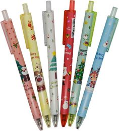 Ballpoint Pens Black Cartoon Back To School Supplies Gel Pen Retractable Printing Santa Claus Christmas Trees Snowman Elk Packing2010 Amxhy