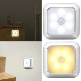 Party Decoration LED Motion Sensor Wireless Night Lights Cabinet Stair Lamp PIR Battery Light Cool White/Warm White Lighting Powered