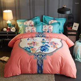 Bedding Sets Bohemia 3D Cotton Printed Duvet Cover Set Print Bed Duevt Pillowcase Flower Bedclothes Home Textile Thicking