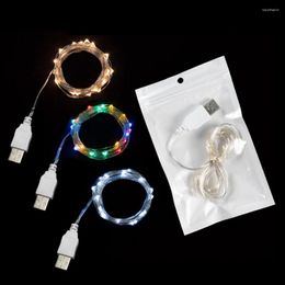 Strings YINGTOUMAN 2m 20led Copper Silver Wire LED String Lights Waterproof Holiday USB Lighting For Christmas Tree Wedding Party Deco