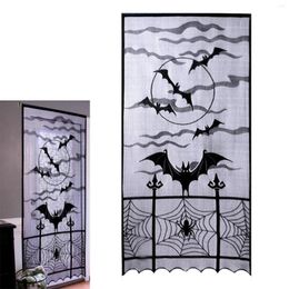 Curtain Halloween Lace Window 40 X 82 Inch Web Curtains Black Door For Decorations Party