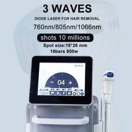 Top design triple Laser Hair Removal 760nm 805nm 1066nml Permanent painless 3 Wavelength Professional Salon use beauty equipment