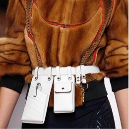 Waist Bags Women Fashion Leather Belt Crossbody Chest Girl Fanny Pack Small Phone Bum strap s A1234 220922