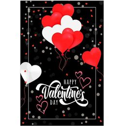 Custom Happy Valentine's Day Garden Flags For Decoration Festival Vivid Color High Quality 12x18inch 100D Polyester Yard Flags RRE14407