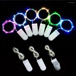 Strings YINGTOUMAN 1m 10led Copper Silver Wire LED String Lights Waterproof Holiday Lighting For Fairy Christmas Tree Wedding Party Deco