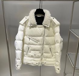 Designer top down coat gilet da donna parka moda classica stampa Abbigliamento donna giacche invernali con collo di pelliccia da motociclista