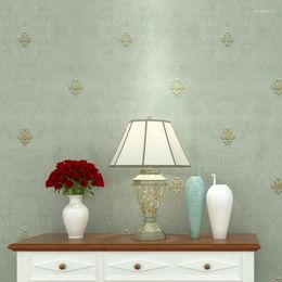 Wallpapers Embroidered Small Floral Wall Cloth High-End Custom Home Bedroom European-Style Living Room Covering Fabric