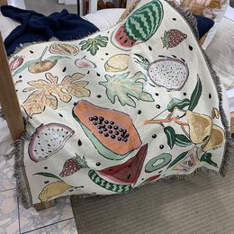 Blankets Fruit Series Throws Blanket Tapestry Living Room Bedroom Sofa Cover Wall Decorative Cloth Knitting Thick Carpet