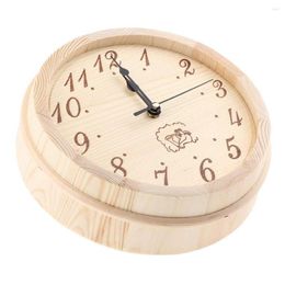 Wall Clocks Wood Clock Craftsmanship Workmanship Multipurpose Home Decor Steam Room Timer Accurate Sauna Supplies