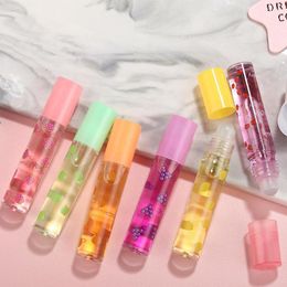 Lip Gloss Roll-on Fruit Oil 6 Colours Random Moisturising Transparent Tint Care Long Lasting Hydrating Cosmetics