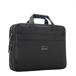 Briefcases 2022 Vintage Men's Laptop Bag For 15 Inches Large Capacity Casual Black Briefcase Shoulder Messenger Bags Brand Designer