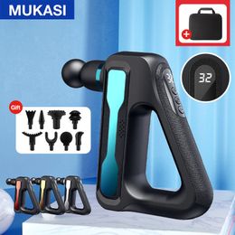 Full Body Massager MUKASI Electric Massage Gun 32 Level Fascia Deep Tissue Neck Back Muscle Sport Relaxation Pain Relief Exercise 220922