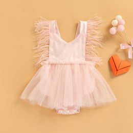 Rompers Newborn Baby Girls Rompers Dress Pink Lace Sleeveless Playsuit Summer Baby Clothes Baby Cute Jumpsuits Clothes J220922