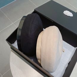 free hats NZ - 23ss 2colors Fashion Designer Brand Beret Caps Women Pu Leather Octagonal Letter Berets Dome Hat Outdoor Relaxation Bonnet Cap
